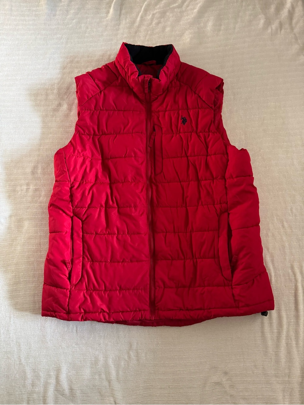 U.S. Polo Assn. Red Quilted Puffer Vest